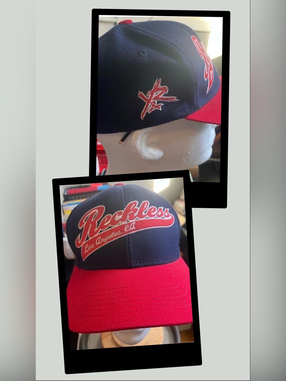 Young & Reckless Y2K Skateboarding Blue Red OG Snapback Cap Y&R Los Angeles Hat